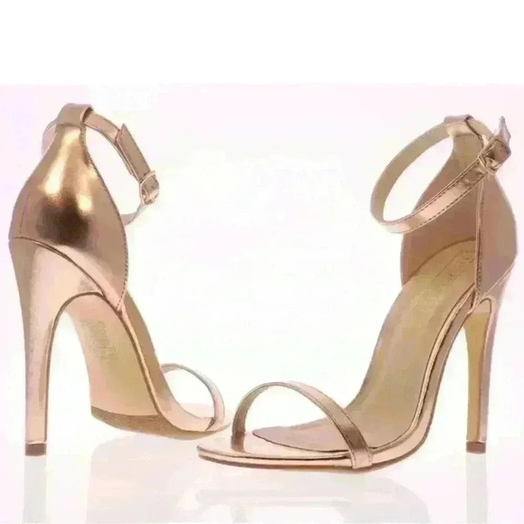 NIB Truffle Collection Helen Full Exposure Rose Gold Metallic Heel Sandal Sz 6US - Picture 4 of 7